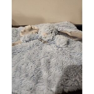 BLANKETS & And BEYOND Blue Bunny Rabbit LOVEY Gray Ears Pacifier Security